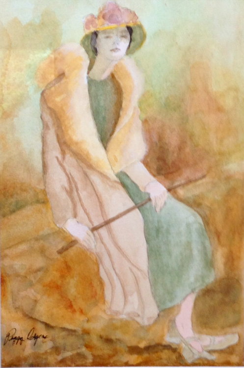 "Eloise" by Peggy Odgers.  Watercolor on paper.